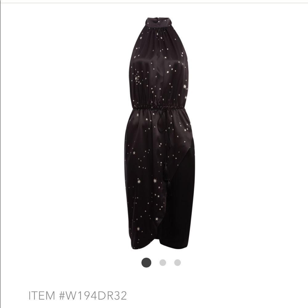 Black silk halter dress